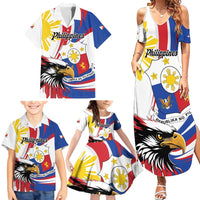 Personalized Philippines Eagle Family Matching Summer Maxi Dress and Hawaiian Shirt Republika ng Pilipinas