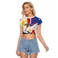 Personalized Philippines Eagle Raglan Cropped T Shirt Republika ng Pilipinas