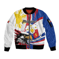 Personalized Philippines Eagle Sleeve Zip Bomber Jacket Republika ng Pilipinas