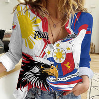 Personalized Philippines Eagle Women Casual Shirt Republika ng Pilipinas