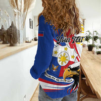 Personalized Philippines Eagle Women Casual Shirt Republika ng Pilipinas