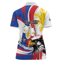 Personalized Philippines Eagle Women Polo Shirt Republika ng Pilipinas