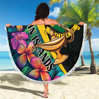 British Virgin Islands Tropical Beach Blanket Curve Style