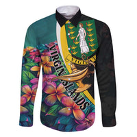 Personalised British Virgin Islands Tropical Family Matching Long Sleeve Bodycon Dress and Hawaiian Shirt Curve Style