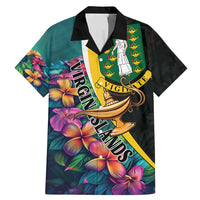 Personalised British Virgin Islands Tropical Family Matching Mermaid Dress and Hawaiian Shirt Curve Style