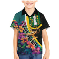 Personalised British Virgin Islands Tropical Family Matching Mermaid Dress and Hawaiian Shirt Curve Style