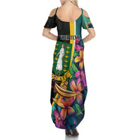 Personalised British Virgin Islands Tropical Family Matching Summer Maxi Dress and Hawaiian Shirt Curve Style