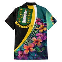 Personalised British Virgin Islands Tropical Hawaiian Shirt Curve Style