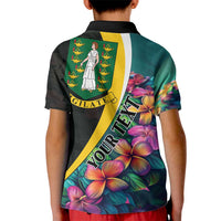 Personalised British Virgin Islands Tropical Kid Polo Shirt Curve Style