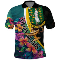 Personalised British Virgin Islands Tropical Polo Shirt Curve Style