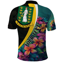 Personalised British Virgin Islands Tropical Polo Shirt Curve Style