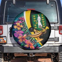 British Virgin Islands Tropical Spare Tire Cover Curve Style