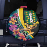 British Virgin Islands Tropical Spare Tire Cover Curve Style