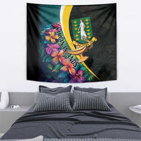 British Virgin Islands Tropical Tapestry Curve Style