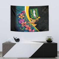 British Virgin Islands Tropical Tapestry Curve Style