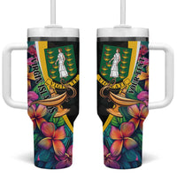 Personalised British Virgin Islands Tropical Tumbler With Handle Curve Style