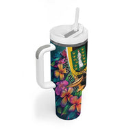 Personalised British Virgin Islands Tropical Tumbler With Handle Curve Style