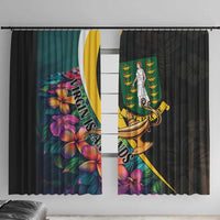 British Virgin Islands Tropical Window Curtain Curve Style