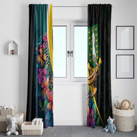 British Virgin Islands Tropical Window Curtain Curve Style