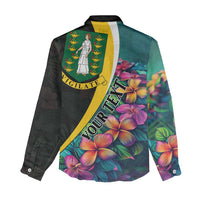 Personalised British Virgin Islands Tropical Women Casual Shirt Curve Style