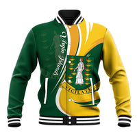 Personalised British Virgin Islands Baseball Jacket Vigilate Flag Color