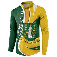 Personalised British Virgin Islands Button Sweatshirt Vigilate Flag Color