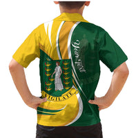 Personalised British Virgin Islands Family Matching Mermaid Dress and Hawaiian Shirt Vigilate Flag Color