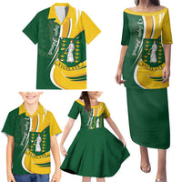 Personalised British Virgin Islands Family Matching Puletasi and Hawaiian Shirt Vigilate Flag Color