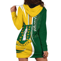 Personalised British Virgin Islands Hoodie Dress Vigilate Flag Color