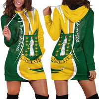 Personalised British Virgin Islands Hoodie Dress Vigilate Flag Color