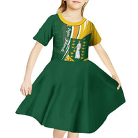 Personalised British Virgin Islands Kid Short Sleeve Dress Vigilate Flag Color
