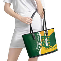 British Virgin Islands Leather Tote Bag Vigilate Flag Color