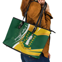 British Virgin Islands Leather Tote Bag Vigilate Flag Color