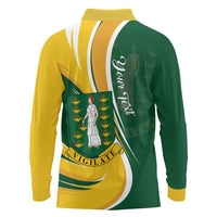 Personalised British Virgin Islands Long Sleeve Polo Shirt Vigilate Flag Color