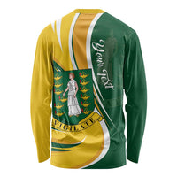 Personalised British Virgin Islands Long Sleeve Shirt Vigilate Flag Color