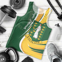 Personalised British Virgin Islands Men Tank Top Vigilate Flag Color