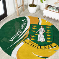 British Virgin Islands Round Carpet Vigilate Flag Color