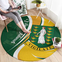 British Virgin Islands Round Carpet Vigilate Flag Color