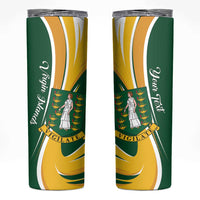 Personalised British Virgin Islands Skinny Tumbler Vigilate Flag Color