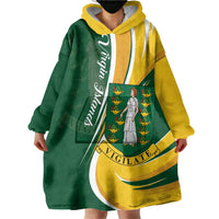 Personalised British Virgin Islands Wearable Blanket Hoodie Vigilate Flag Color