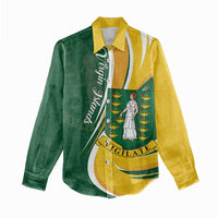 Personalised British Virgin Islands Women Casual Shirt Vigilate Flag Color