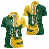 Personalised British Virgin Islands Women Polo Shirt Vigilate Flag Color