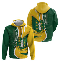 Personalised British Virgin Islands Zip Hoodie Vigilate Flag Color