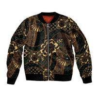 Indonesian Batik Pattern Vintage Brown Bomber Jacket