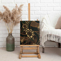 Indonesian Batik Pattern Vintage Brown Canvas Wall Art
