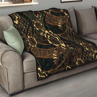 Indonesian Batik Pattern Vintage Brown Quilt