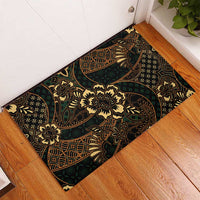 Indonesian Batik Pattern Vintage Brown Rubber Doormat
