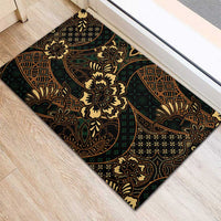 Indonesian Batik Pattern Vintage Brown Rubber Doormat