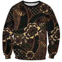 Indonesian Batik Pattern Vintage Brown Sweatshirt
