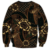 Indonesian Batik Pattern Vintage Brown Sweatshirt
